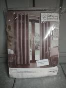 Catherine Lansfield Faux Suede With Lining Curtains 66X54. RRP £44.99 - Grade U