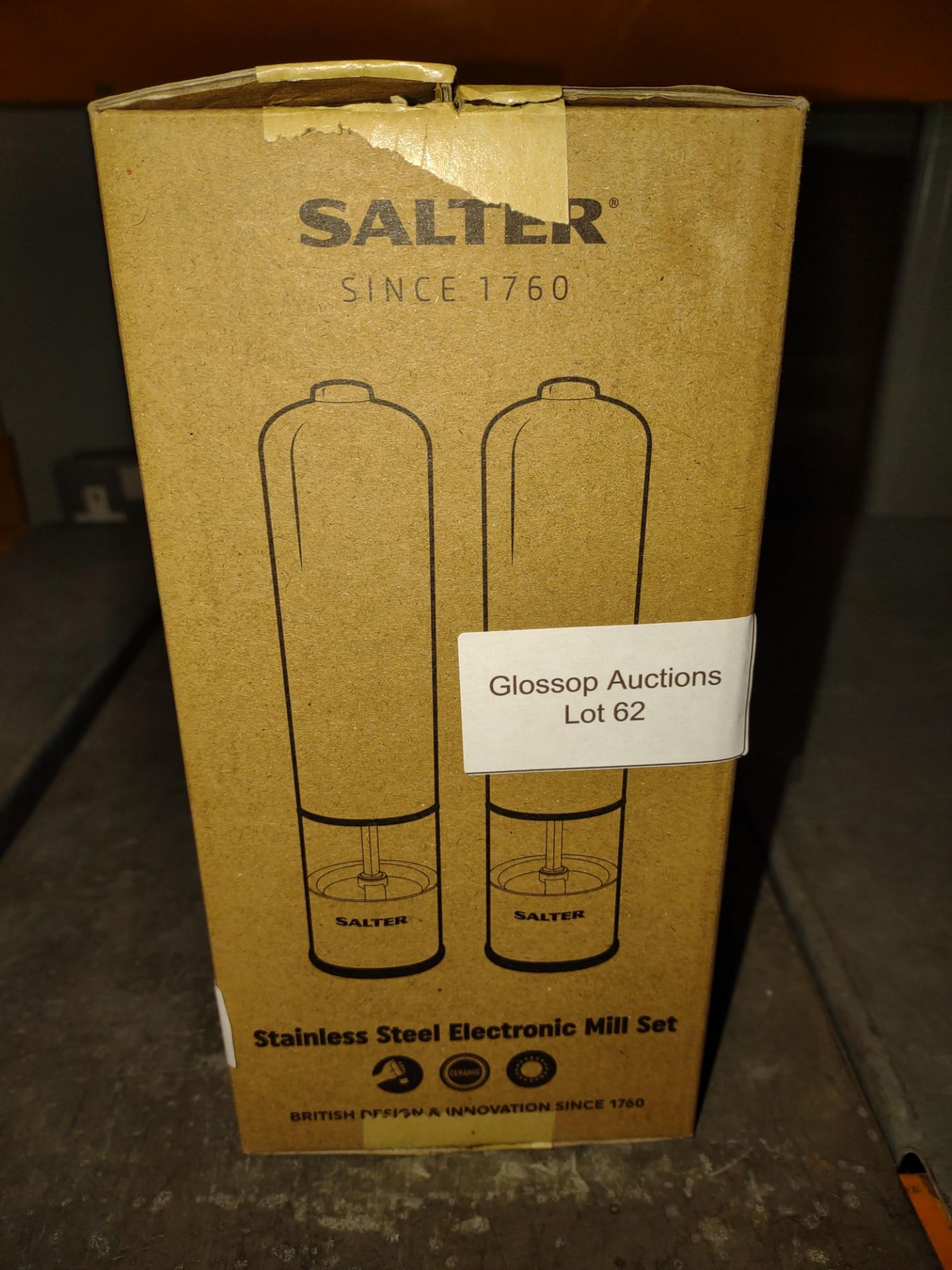 Salter 7722 SSTUR Electric Mill Grinder Set. RRP £19.99 - Grade U