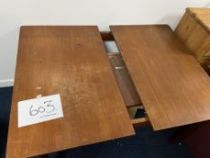 Hardwood extending table A H Mackintosh and Co