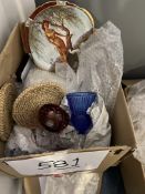 Decorative glass and ceramics in a box