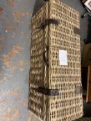 Wicker storage basket 18” ht x 4’ long