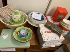 China, tins including Cath Kidston etc