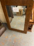 Wood effect mirror 42” x 30”