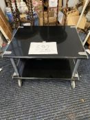 Vintage industrial 2 tier trolley table, metal