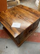 Hardwood coffee table/storage unit