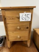 Pine 3 drawer bedside cabinet