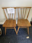 2 Ercol light oak chairs