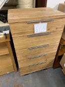 Chest of 5 drawers 3’ x 11” x 26”width