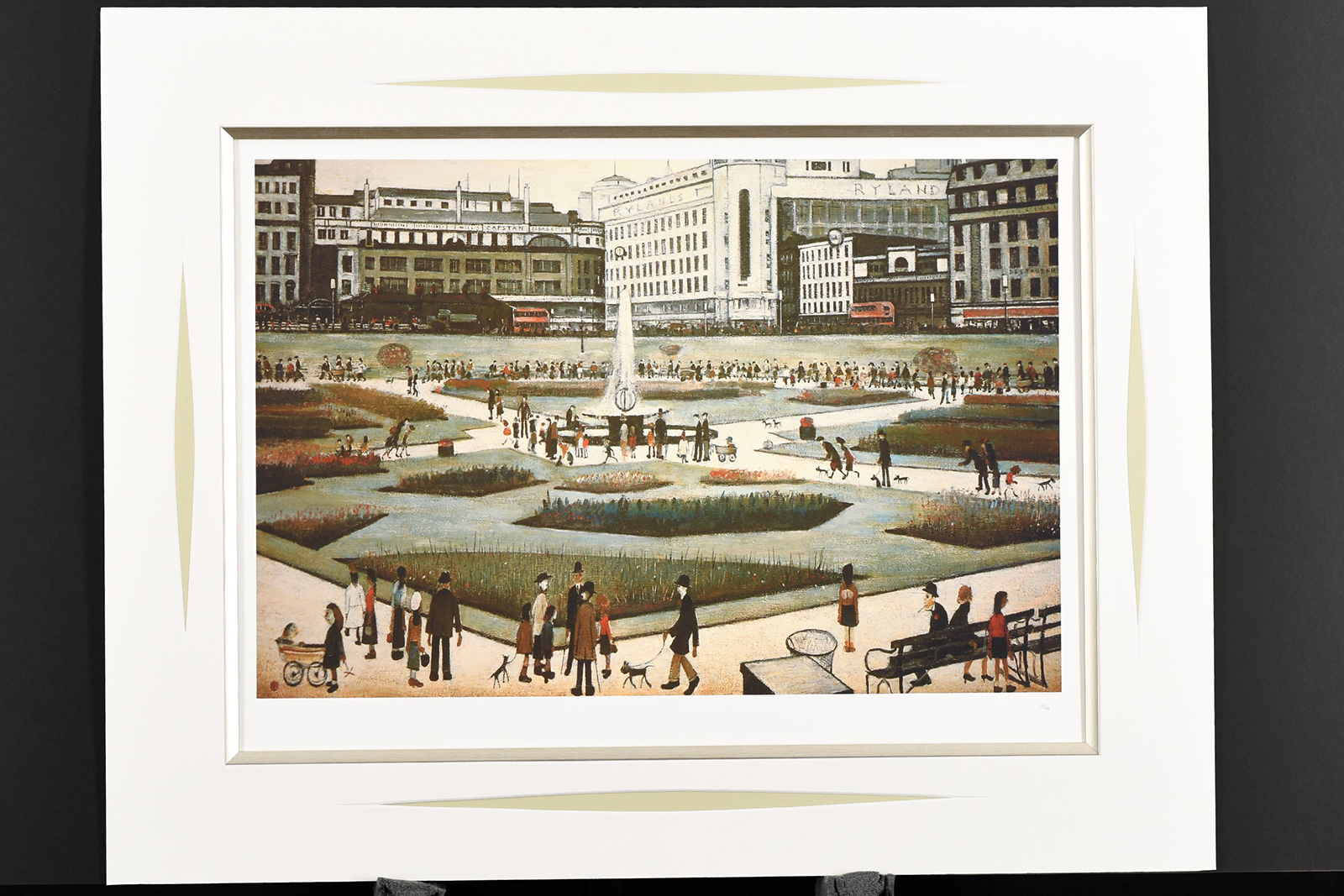 Limited Edition L.S. Lowry Titled "Piccadilly Gardens"