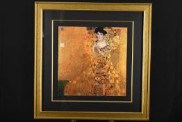 Gustav Klimt "Woman In Gold" Limited Edition 22ct Gold Leaf Silk Screen.