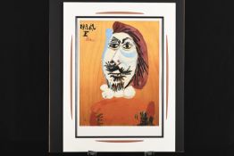 Limited Edition by Pablo Piccaso "Man's Head; Tete D'homme 1969"