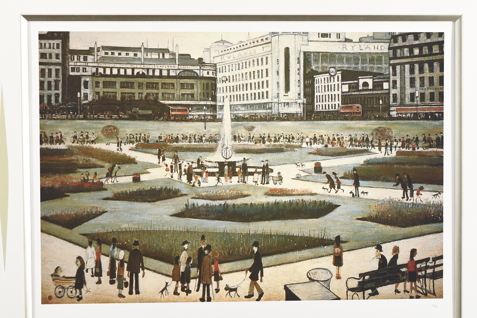 Limited Edition L.S. Lowry Titled "Piccadilly Gardens" - Image 2 of 9