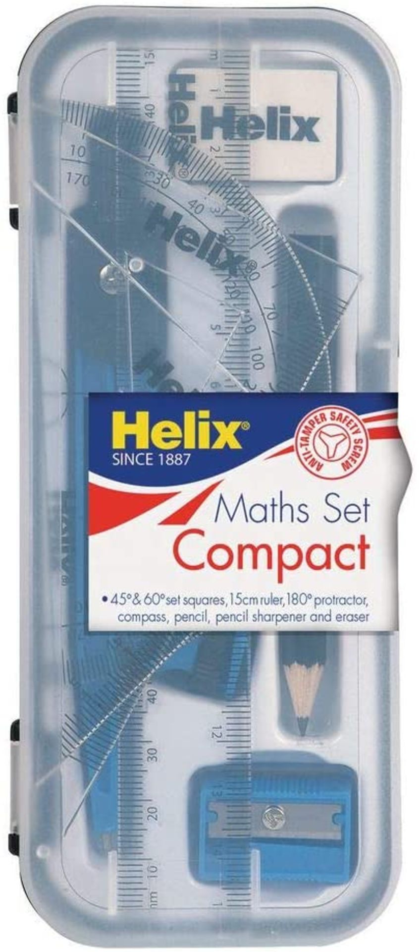 Box of 96 sets Helix Compact Maths Set RRP £2.99 each (£287.04)