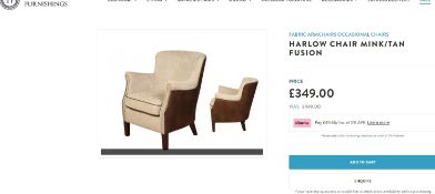 Harlow Chair Mink/Tan Fusion RRP £449