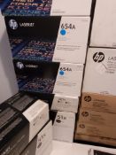 Lot of genuine toner cartridges HP Sharp, Brother, Kyocera, Oki, 36 items