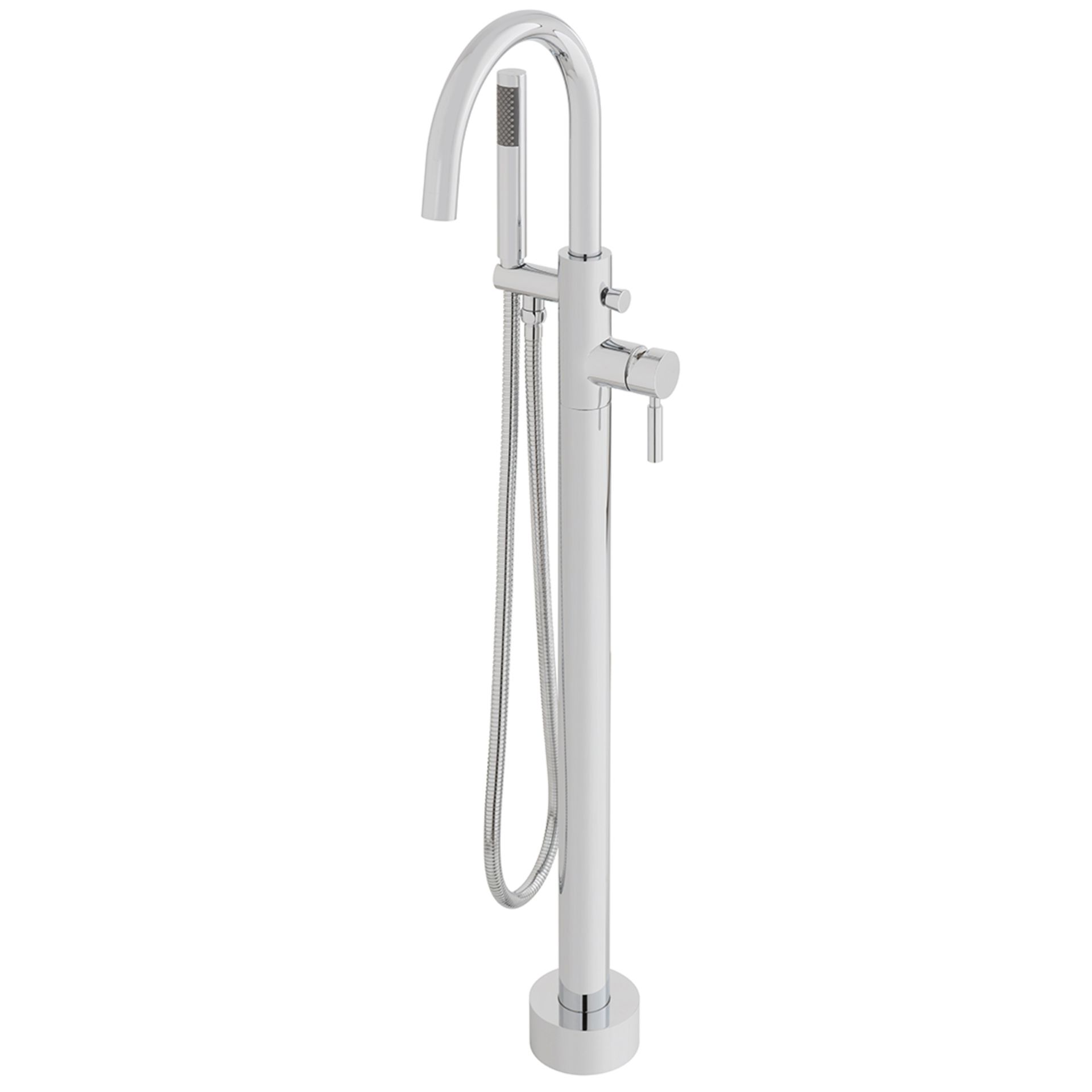ZZ-VAD-ORI-233-CP - Vado Origins Floor Standing Bath Shower Mixer Tap with Shower Kit - Chrome....