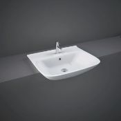 ZZ-RAK-ORI62SRBAS1 - RAK Origin 62 Semi-Recessed Basin With Overflow - 520mm Wide - 1 Tap Hole ...