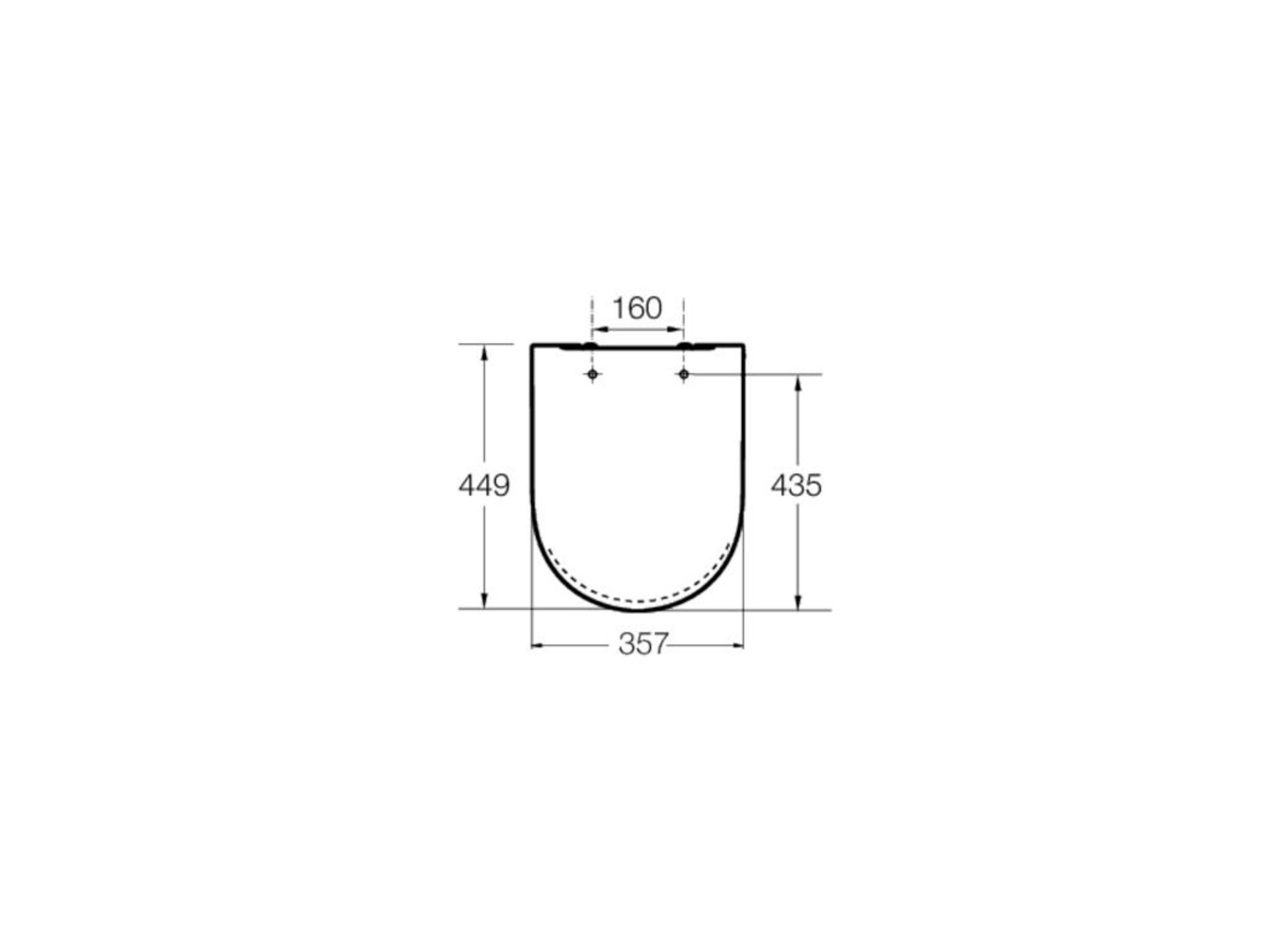 ZZ-ROC-A801D12001 - Roca The Gap Round Soft Closing Toilet Seat and Cover. ... - Image 2 of 2