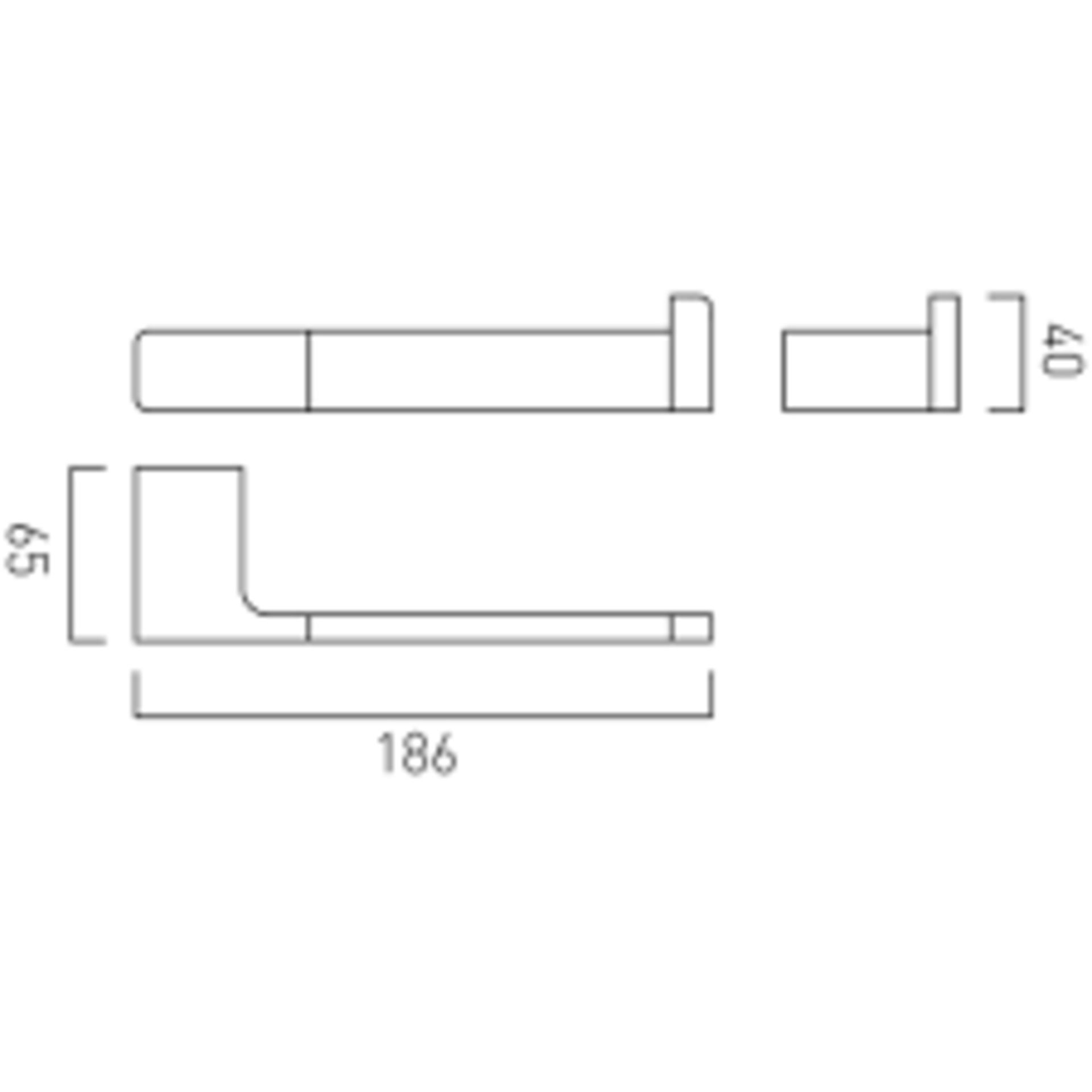 ZZ-VAD-SHA-180C/P - Vado Shama Open Toilet Roll Holder - Chrome. ... - Image 2 of 2