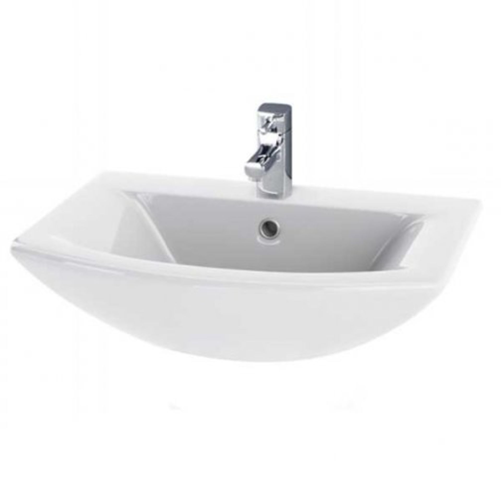 ZZ-ULT-NCA204 - Hudson Reed Assembly Wall Hung Cloakroom Basin - 500mm Wide - 1 Tap Hole -White...