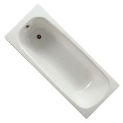 ZZ-ROC-2372J3000 - Roca Contesa Single Ended Steel Bath With Anti-Slip - 1500mm x 700mm -2 Tap...