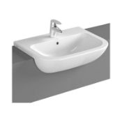 ZZ-VIT-5524B003-0001 - Vitra S20 550mm Semi Recessed Basin - 1 Tap Hole - White. ...