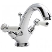 ZZ-ULT-BC305DL - Hudson Reed Topaz Lever Mono Basin Mixer Tap with Pop Up Waste - Chrome. ...