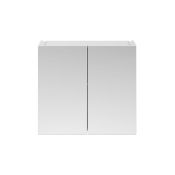 ZZ-OFF119 - Hudson Reed 2 Door Wall Hung Mirror Cabinet - 715mm x 800mm - Gloss White. ...
