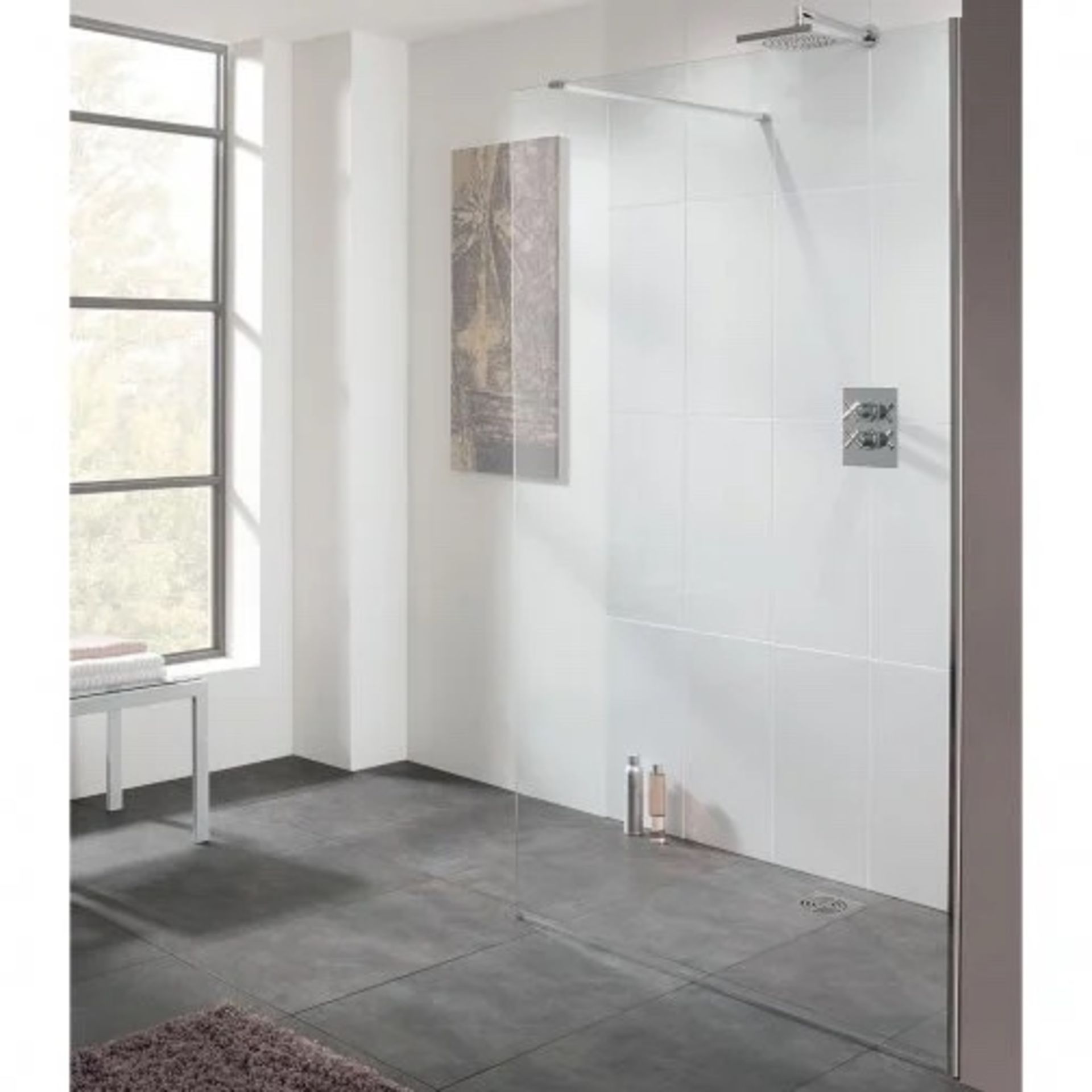 ZZ-LAK-LK810-050S - Lakes Cannes Walk-In Shower Panel - 500mm Wide - 8mm Glass. ...