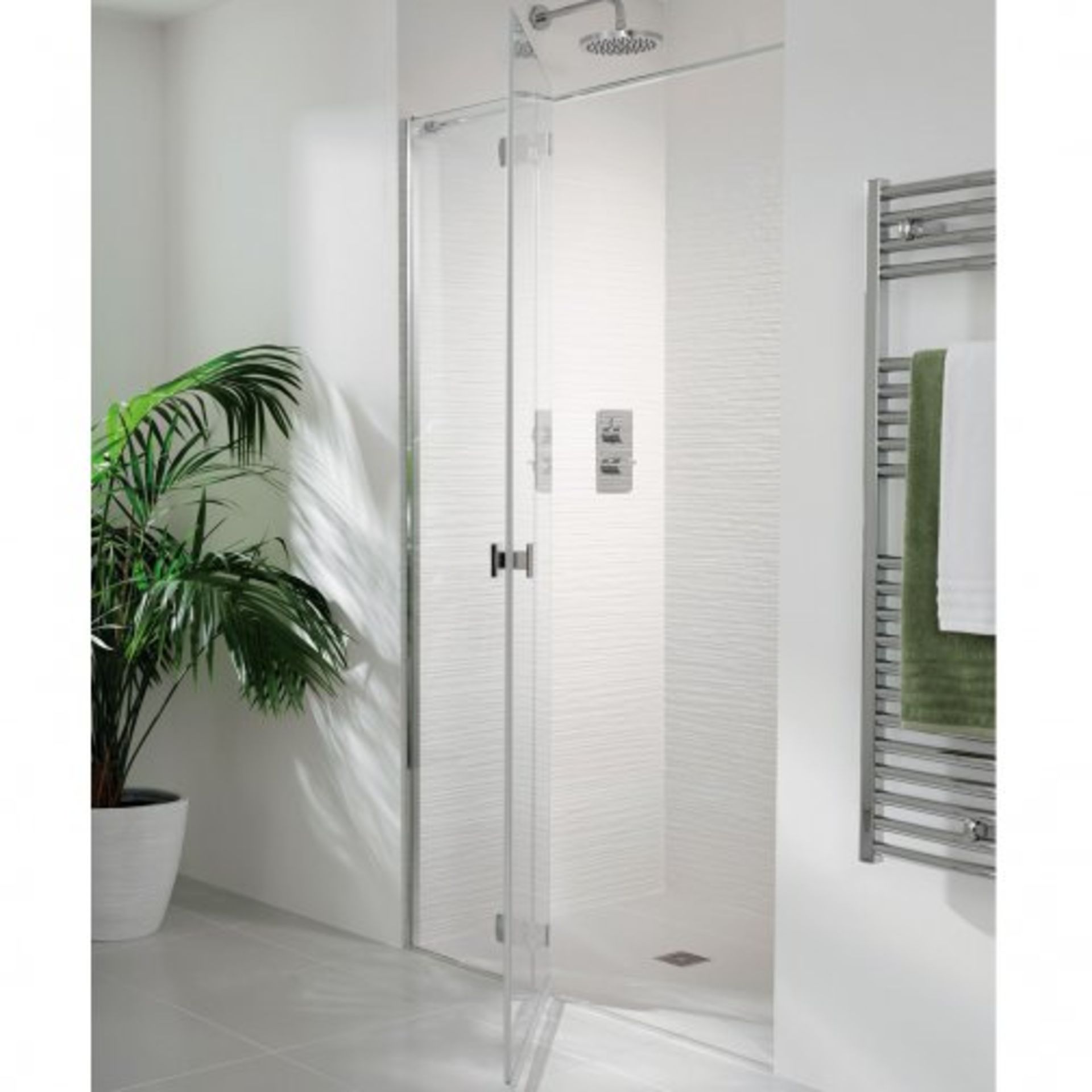 ZZ-LAK-LK804-070S - Lakes Martinique Hinged Shower Door - 2000mm x 1200mm - 8mm Glass. ...