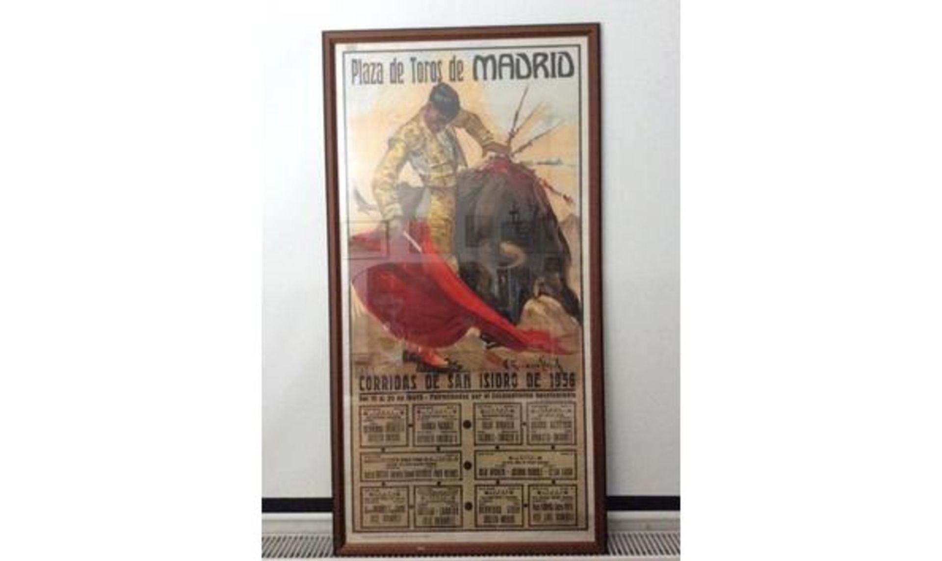 Original Poster Plaza De Toros De Madrid Corridas De San Isidor 1956