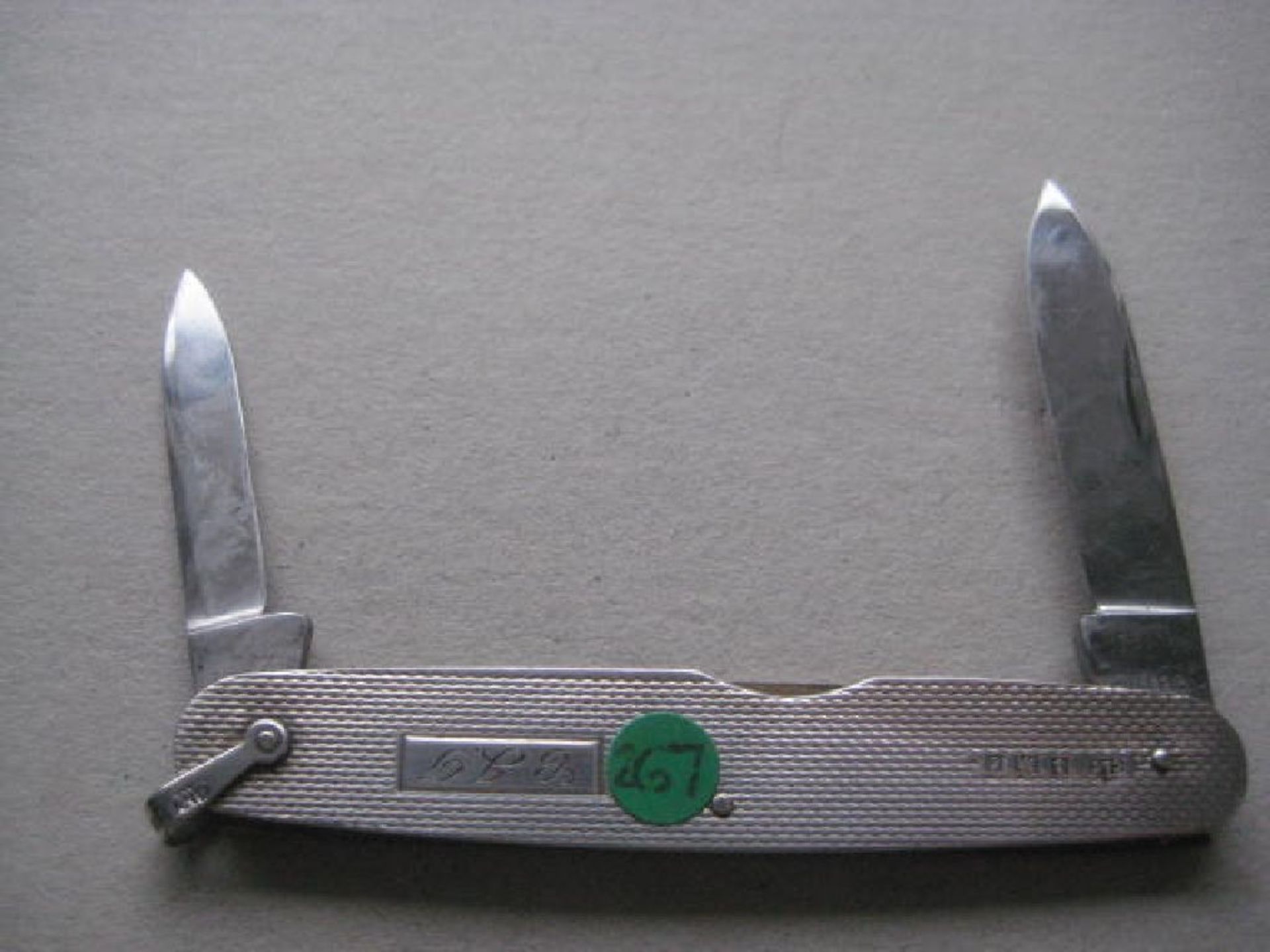 George V Silver Hafted Twin Bladed Penknife