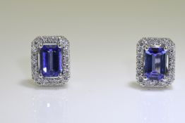 Tanzanite & Diamond Earrings