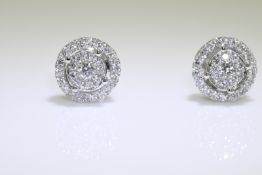 Diamond Earrings set in 18ct White Gold