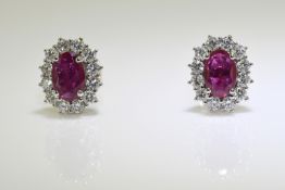 Ruby & Diamond Earrings