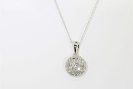 Diamond Pendant set in 18ct White Gold