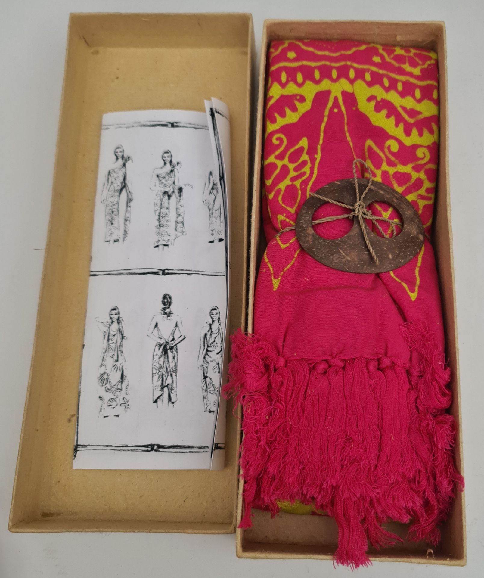 Vintage Oriental Sarong Wrap In Original Box Vintage Oriental Sarong Wrap In Original Box. Part of