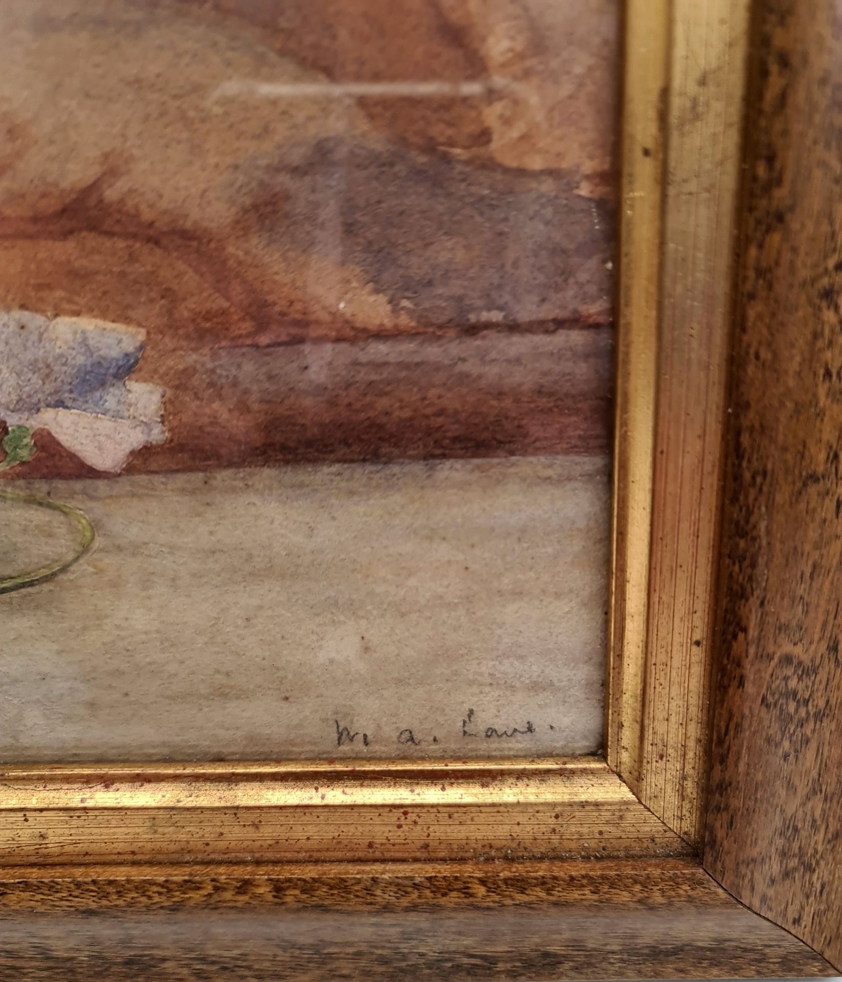 Antique Watercolour Painting Still Life Mary A Lowe Birmingham Antique Watercolour Painting Still - Image 2 of 3