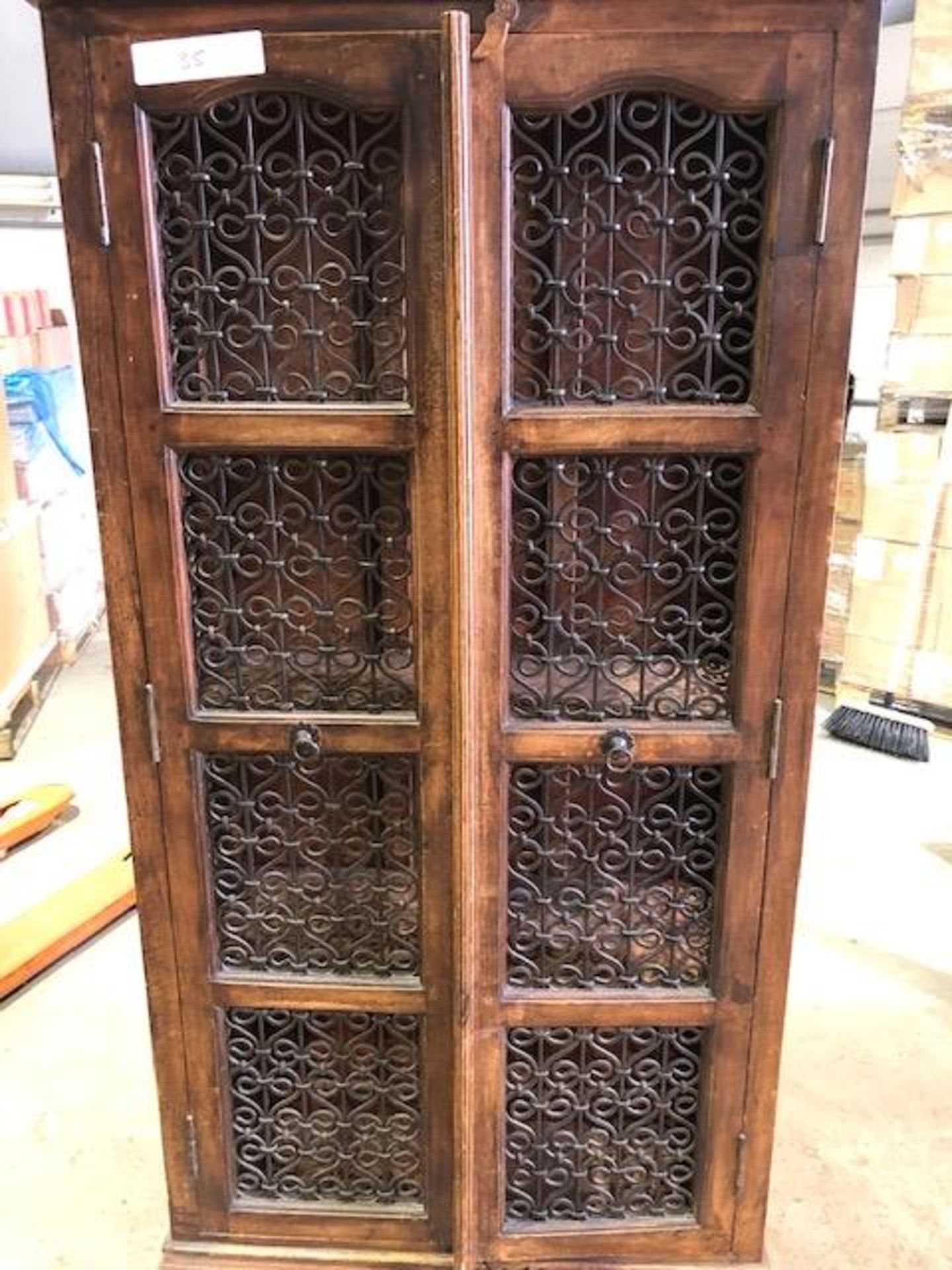 Display cabinet ornate metal fretwork - Image 2 of 2