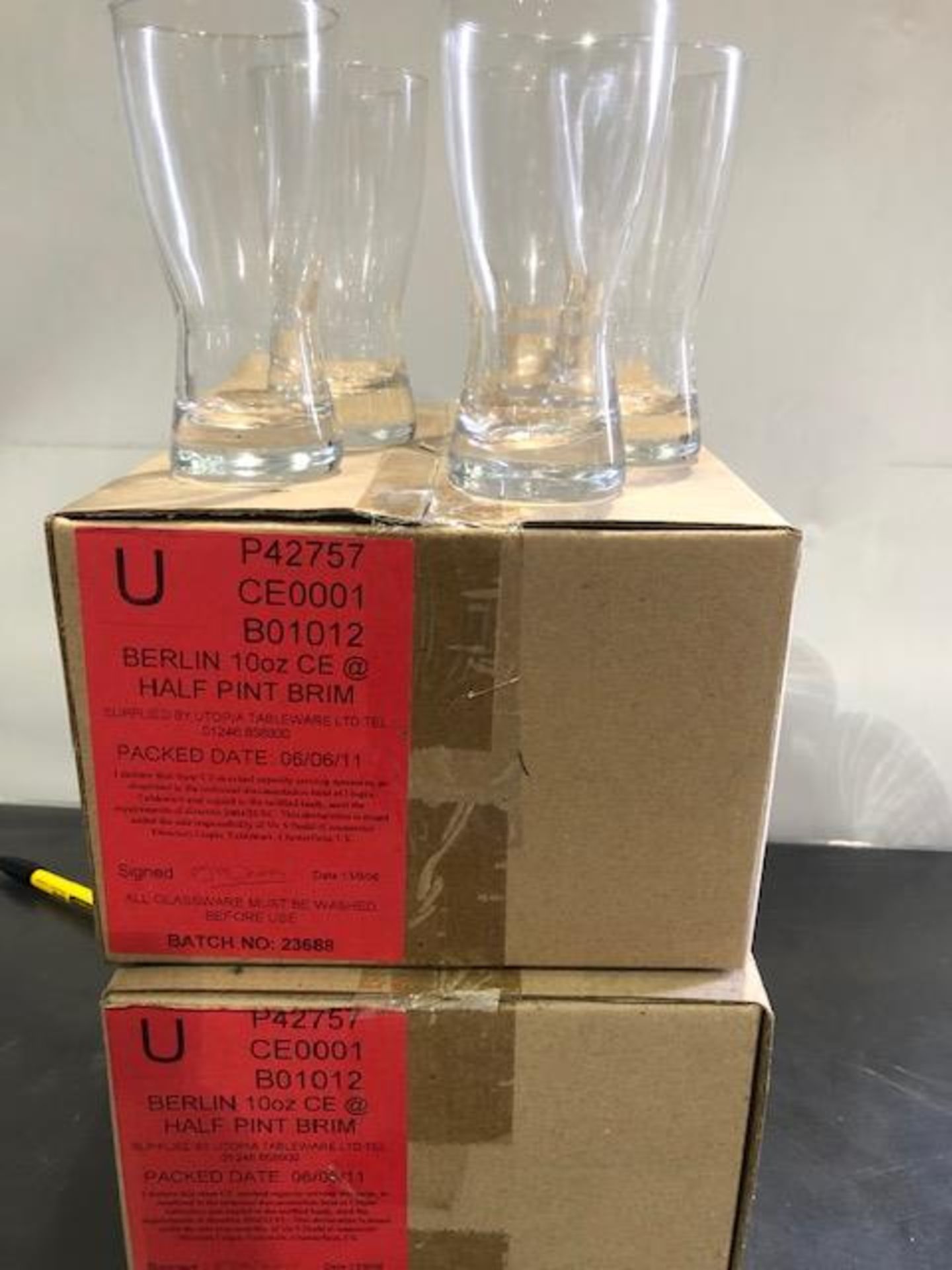 10 boxes of berlin 10oz glasses