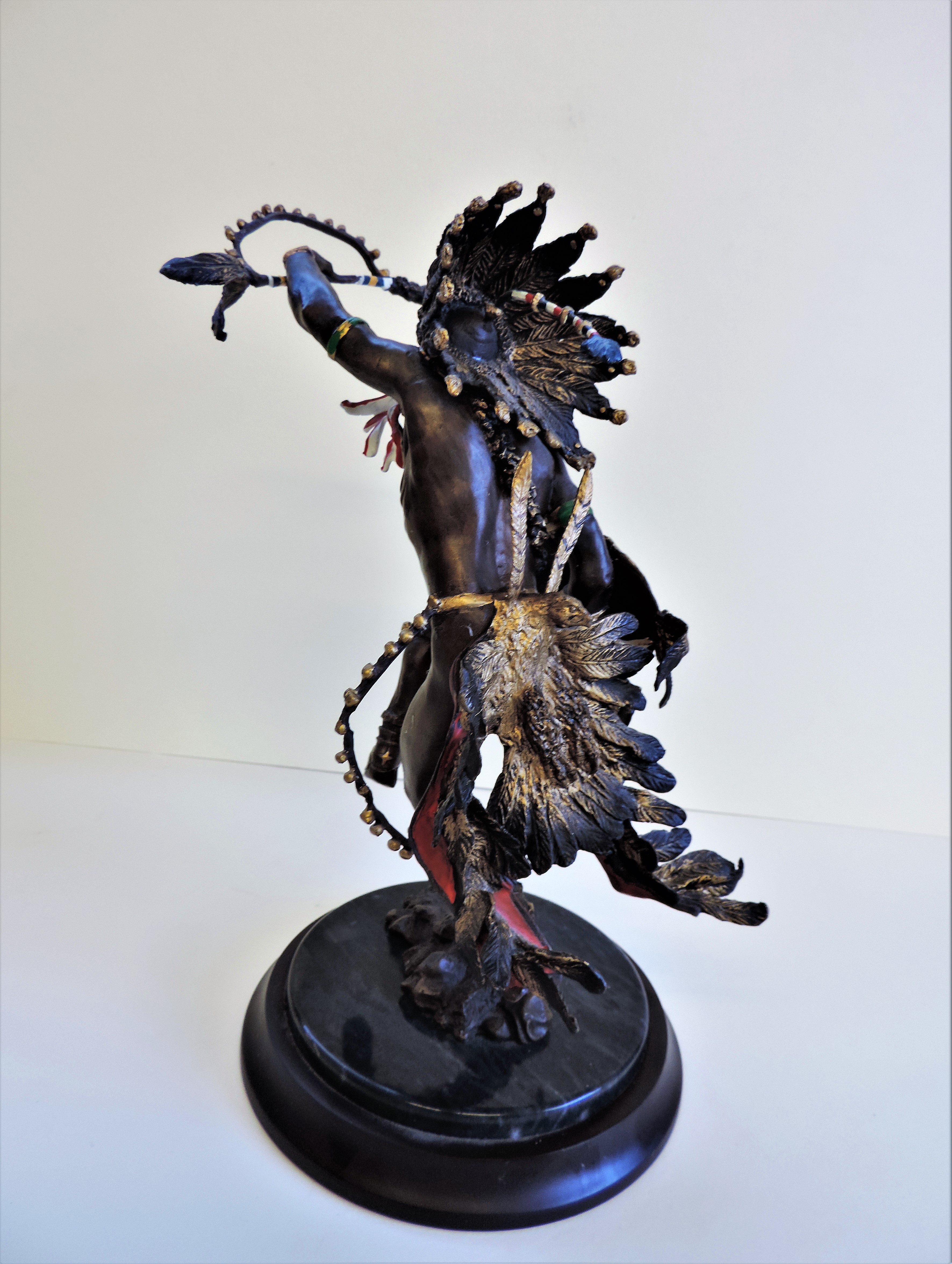 Signed Limited Edition Bronze Sculpture 'Spirit Of The Thunderbird' Franklin Mint - Image 13 of 15