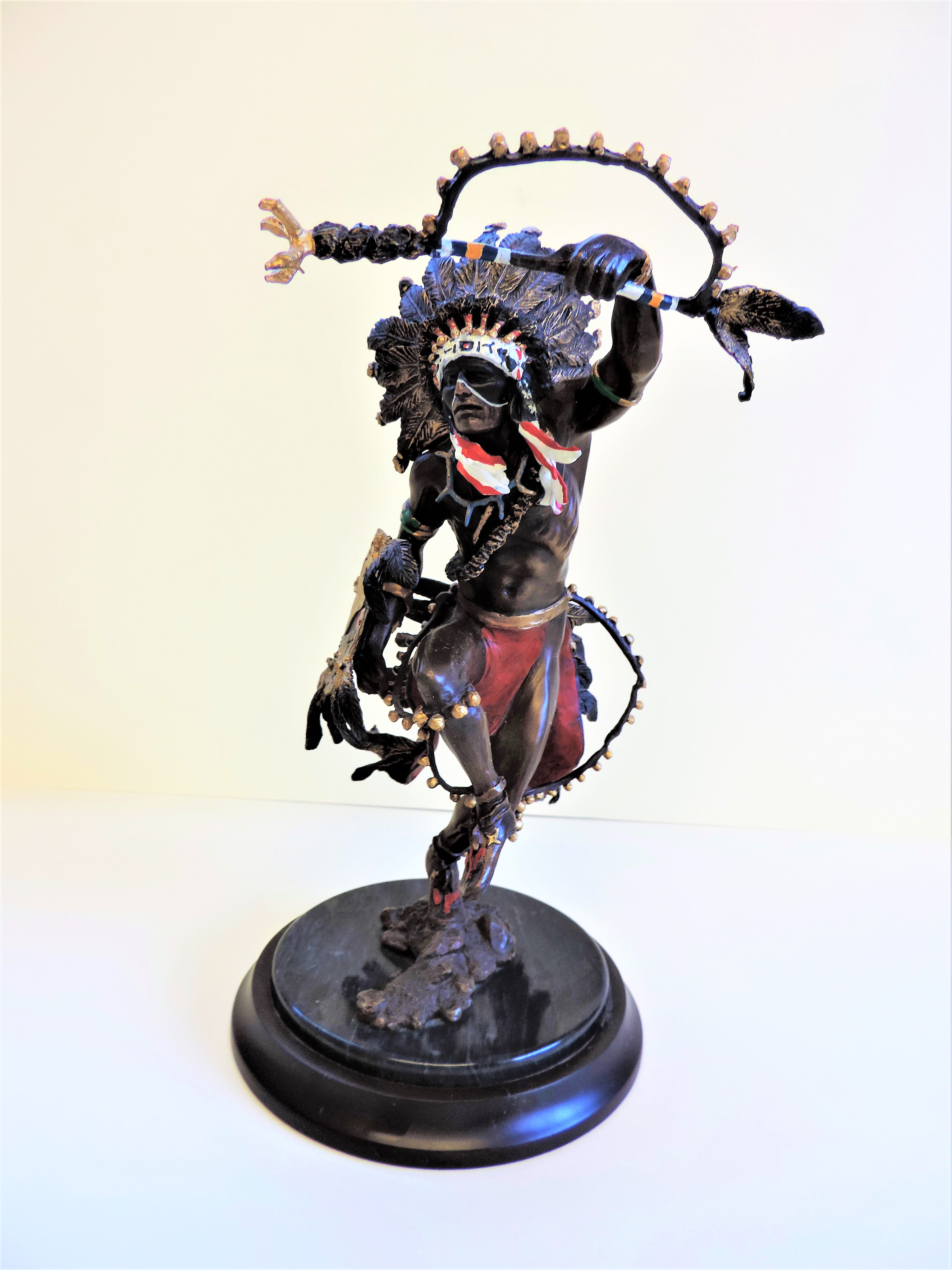 Signed Limited Edition Bronze Sculpture 'Spirit Of The Thunderbird' Franklin Mint - Image 3 of 15