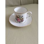 Royal Worcester Bournemouth Coffee/Espresso Cup & Saucer With Gold Gilding