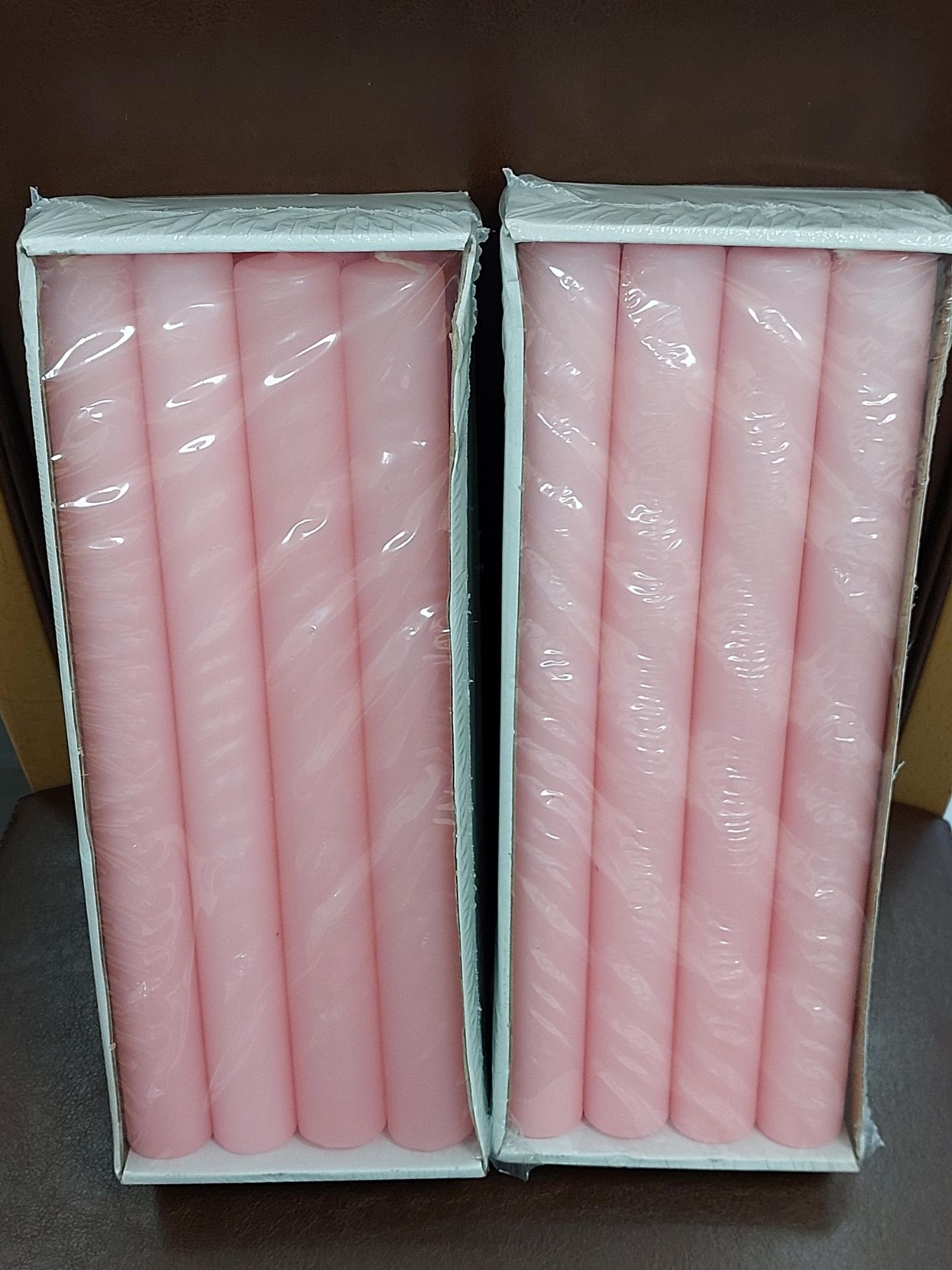 Large pink candles 300 mm x 30 mm. 2 boxes of 8 - Image 4 of 7