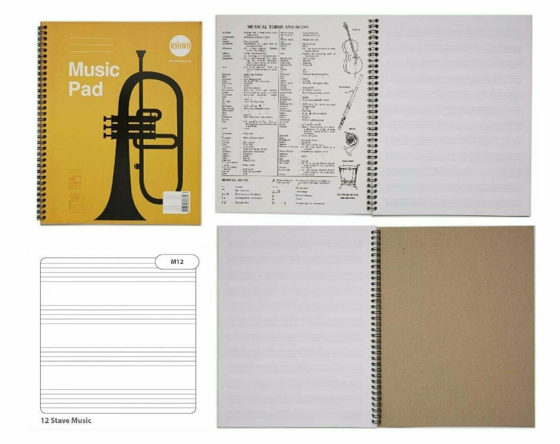 X70 Musicians Music Pad 48 Page Manuscript Book Lined With 12 Music Staves Write (NOT VAT ON HAMMER) - Image 2 of 2