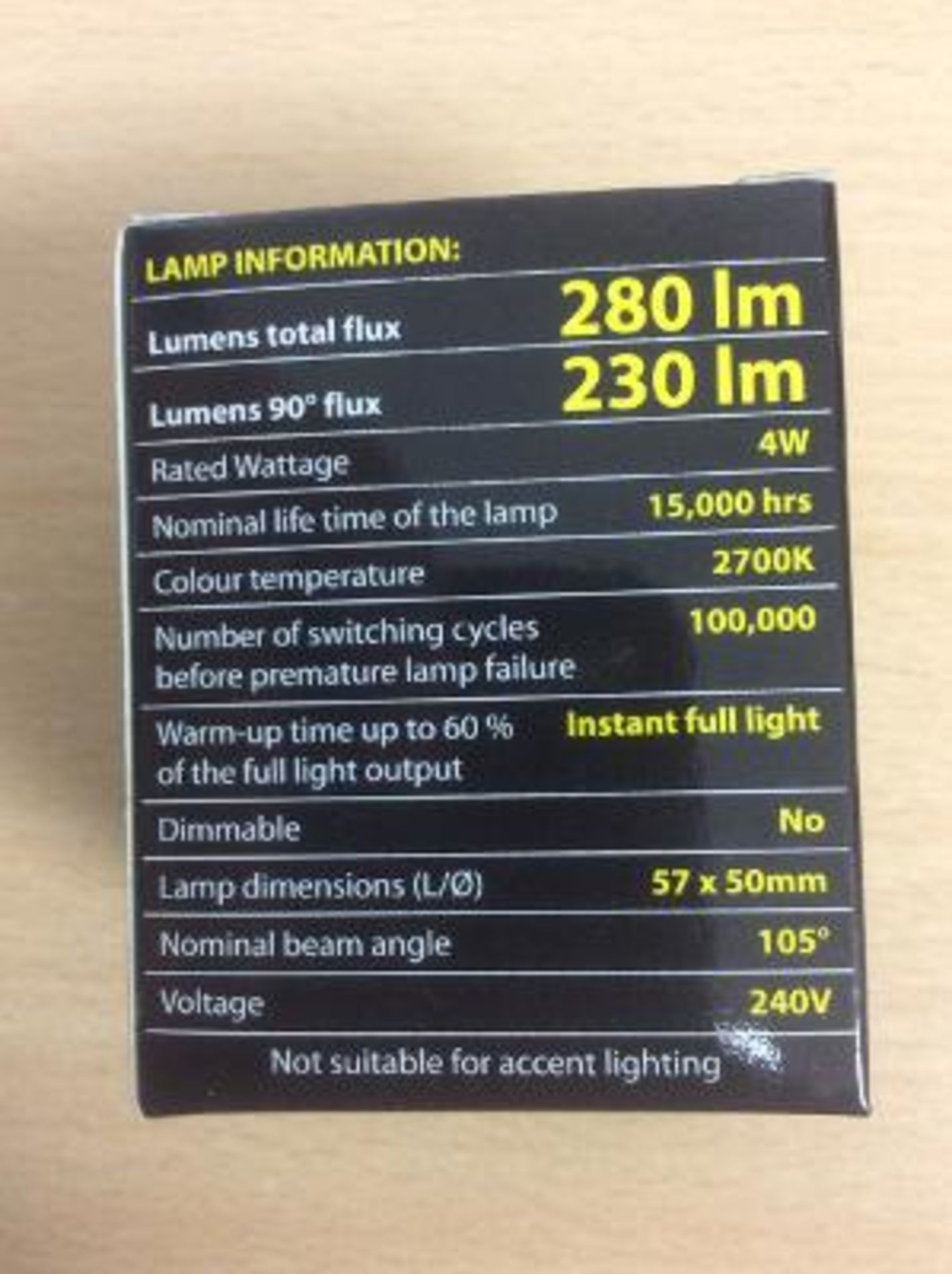 100 x LED GU10 LAMP BULB - Image 3 of 3