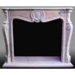 Fine Classical Pink Veined Marble Fire Surround