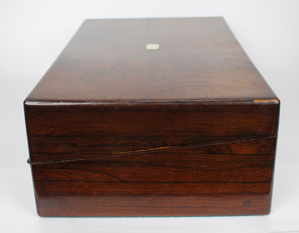 Antique Rosewood Writing Box - Image 3 of 7