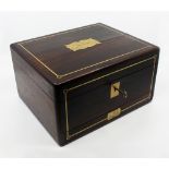 Early 19th c. Brass Inlaid Rosewood Writing Box by William Wilson Edinburgh