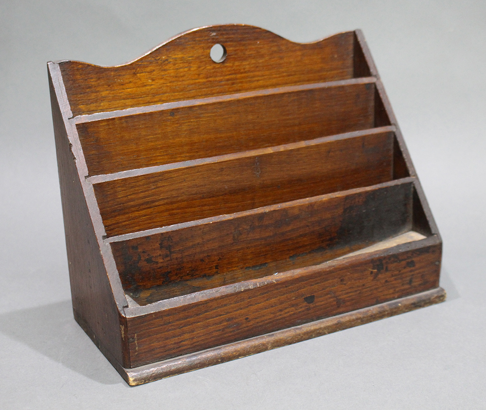 Antique 19th c. Mahogany Letter Rack